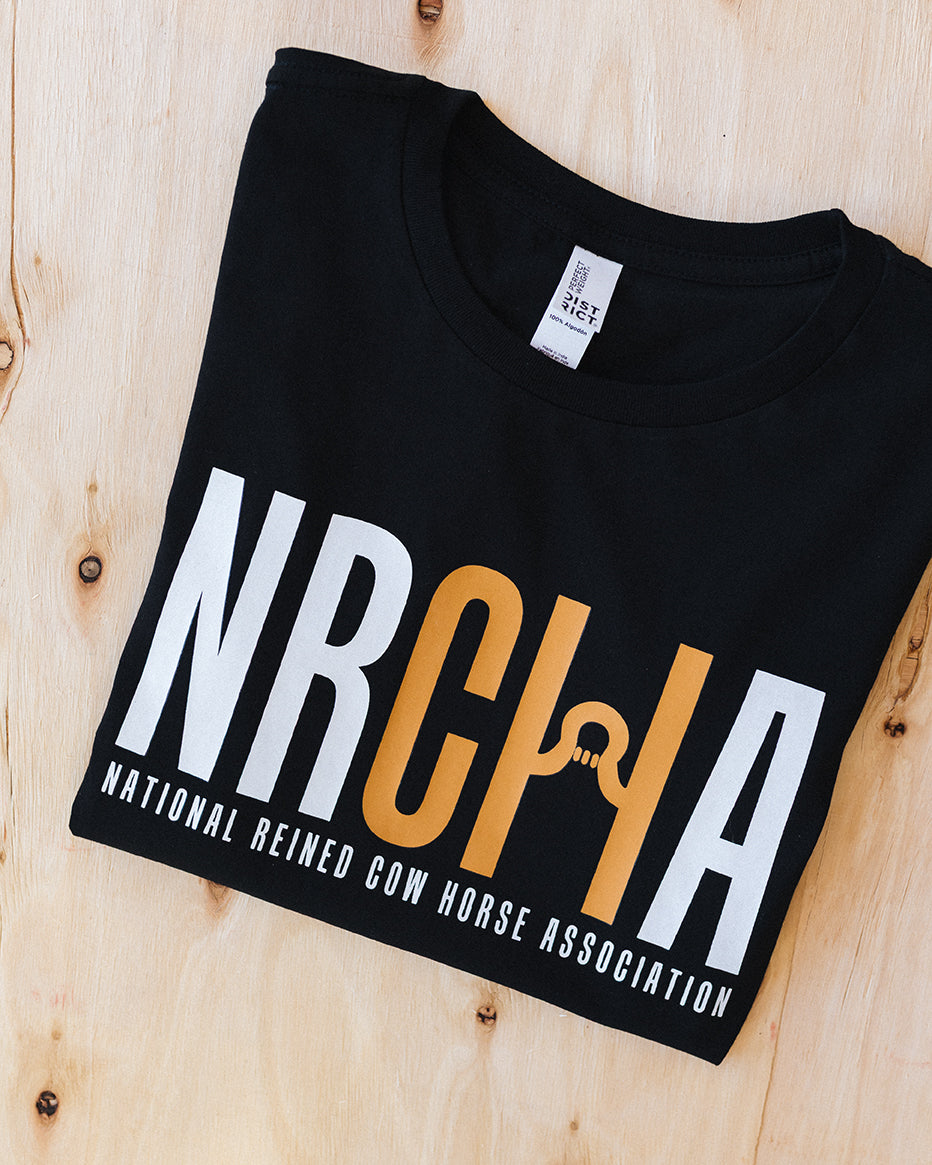 NRCHA Ladies Black Classic Logo Short Sleeve Crewneck T-shirt