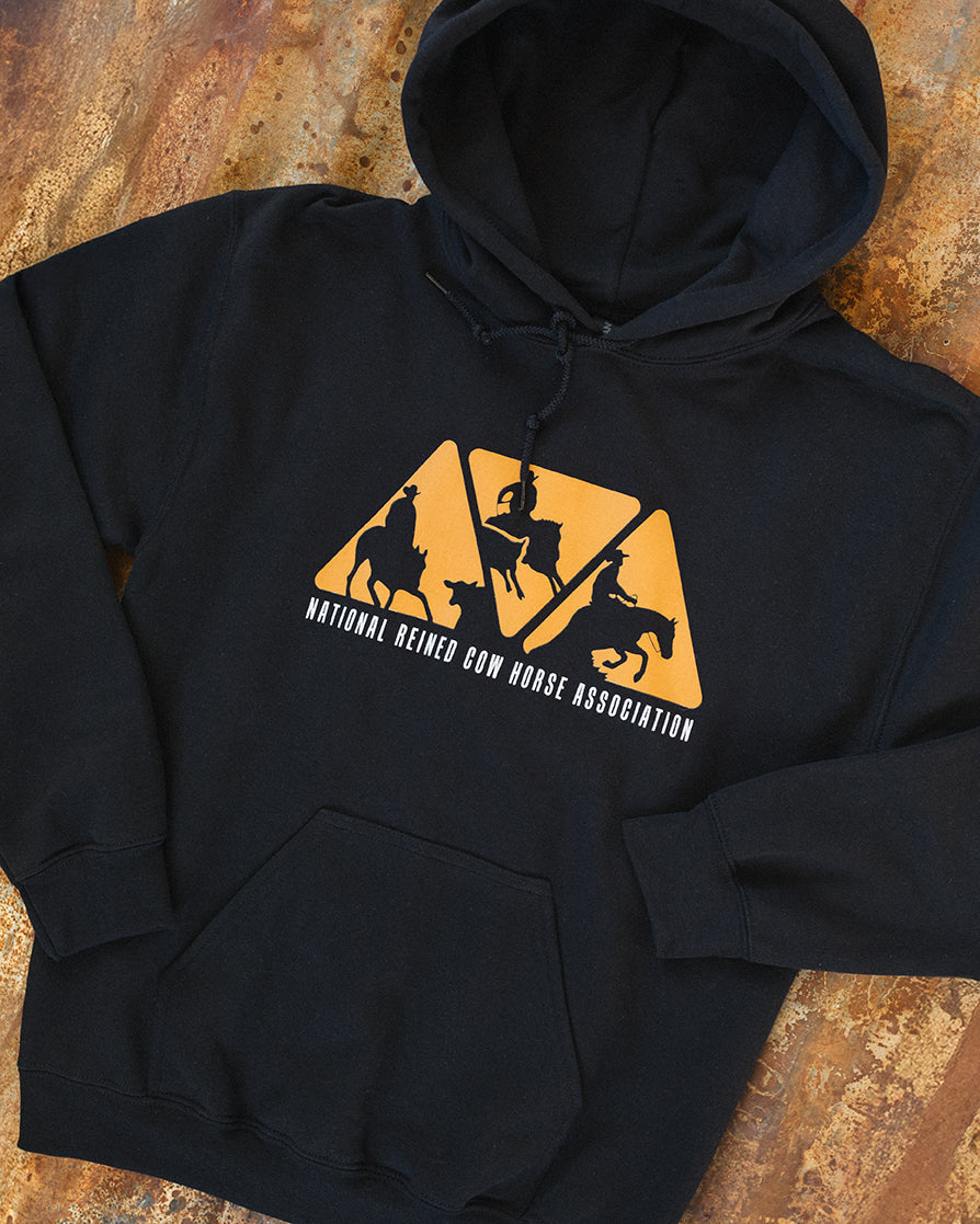Unisex NRCHA Triangle Logo Black Hoodie