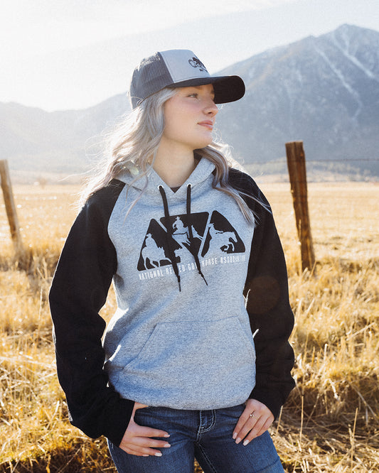 Men's/Unisex NRCHA Colorblock Raglan Hoodie Sweatshirt