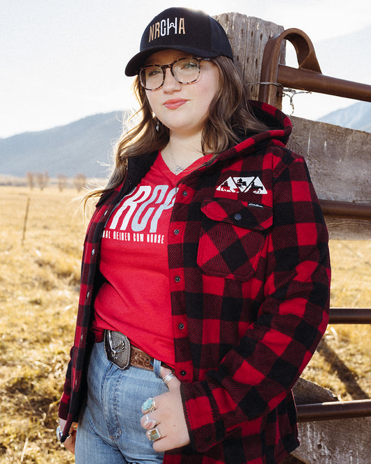 NRCHA Women's Eddie Bauer Red/Black Woodland Jacket