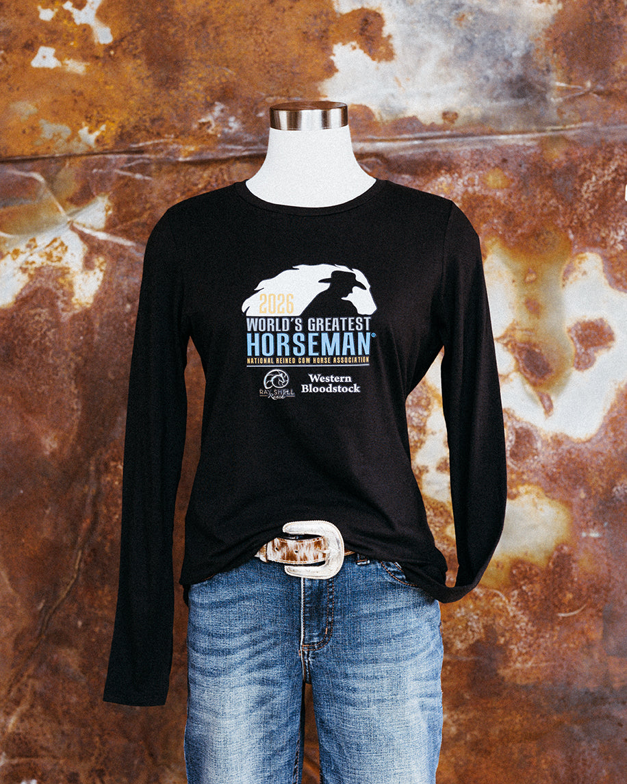 NRCHA WGH 2026 Women's Long Sleeve Black T-shirt