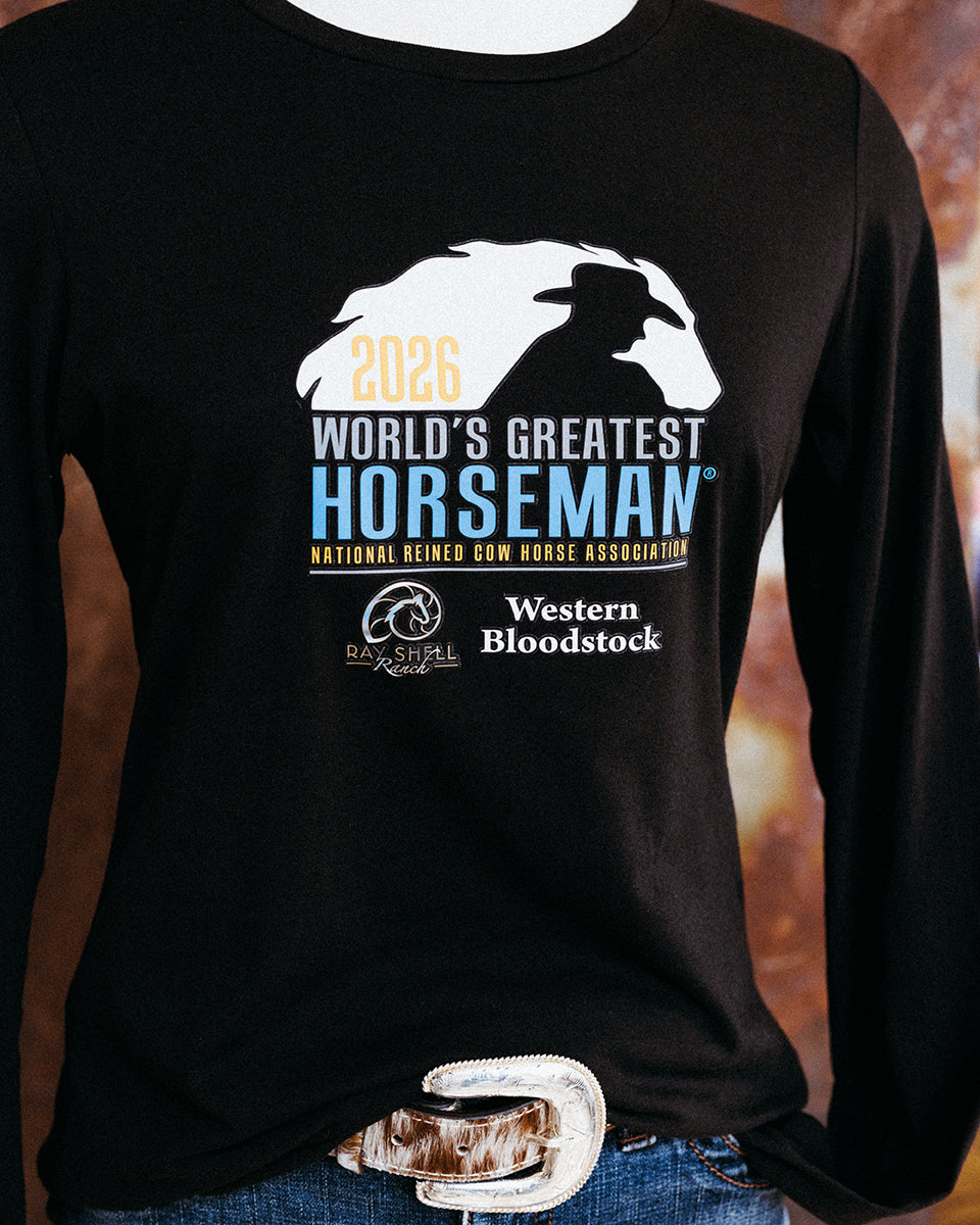 NRCHA WGH 2026 Women's Long Sleeve Black T-shirt