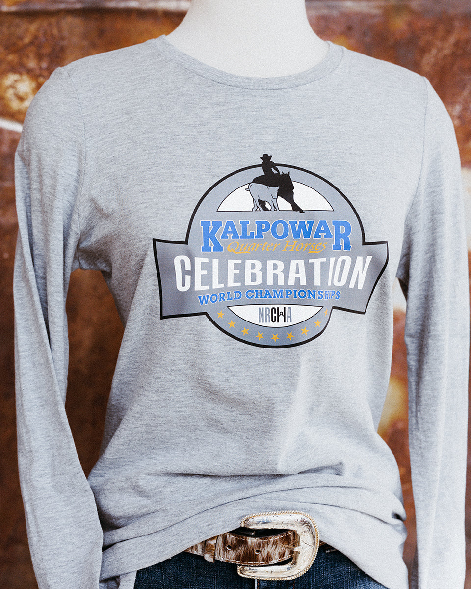 NRCHA Celebration of Champions 2026 Women's Light Grey Long Sleeve T-shirt