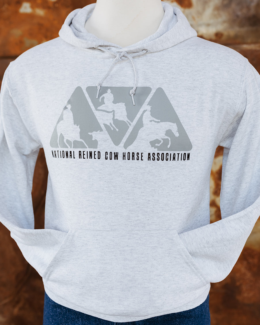Unisex NRCHA Triangle Logo Ash Grey Hoodie