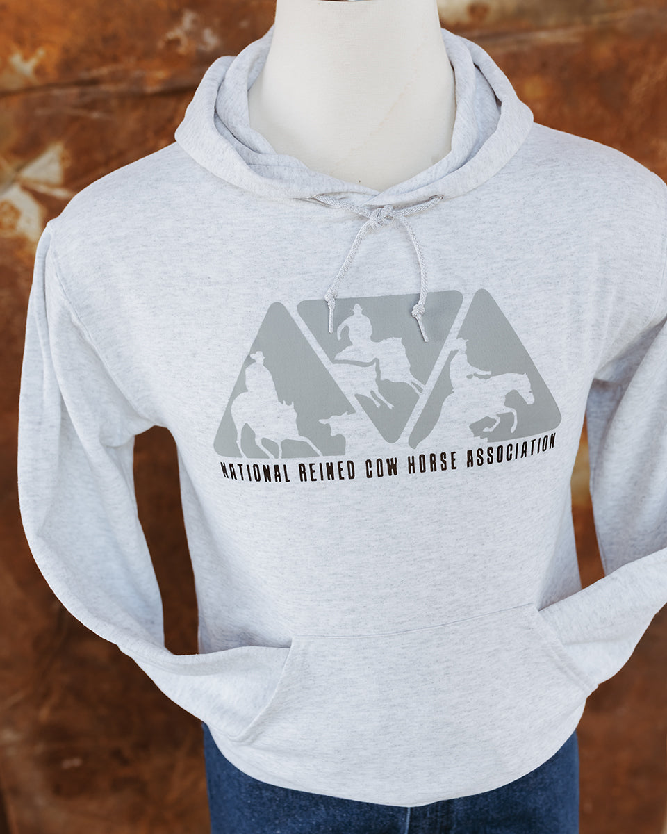 Unisex NRCHA Triangle Logo Ash Grey Hoodie