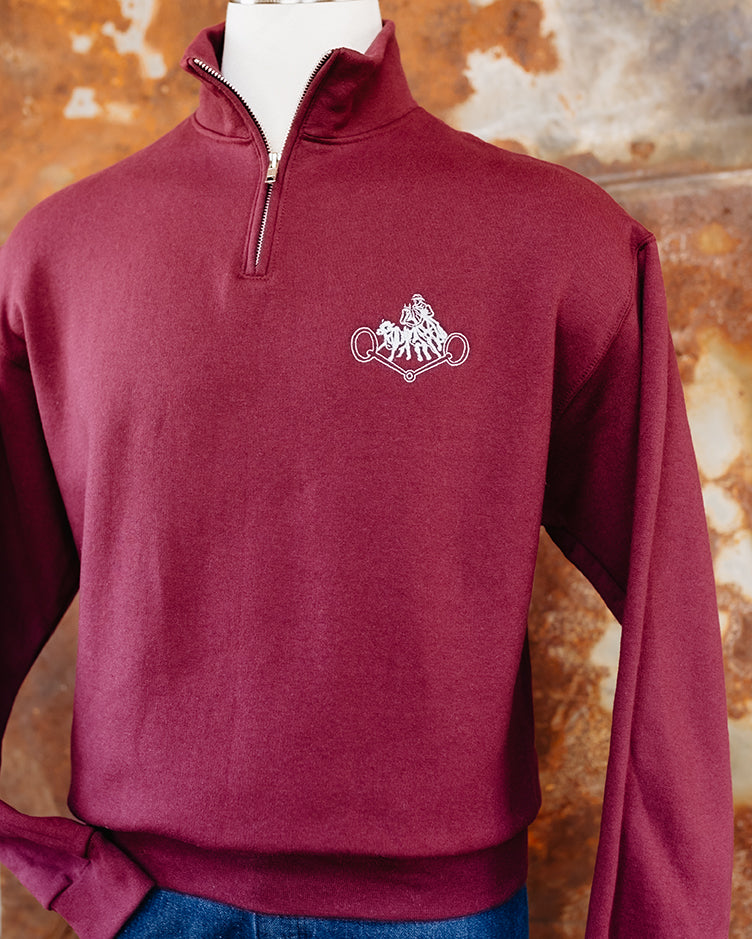 NRCHA Retro Logo Jerzees Rugged Men's 1/4 Zip (2 Colors)