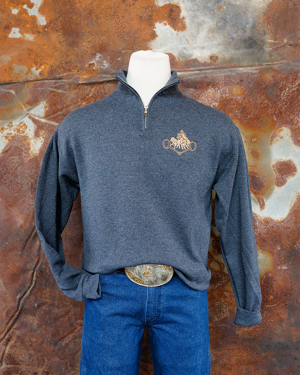 NRCHA Retro Logo Jerzees Rugged Men's 1/4 Zip (2 Colors)