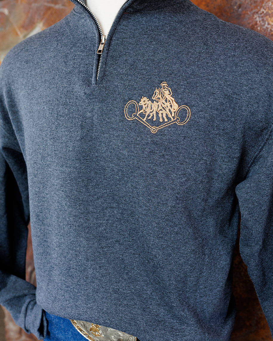NRCHA Retro Logo Jerzees Rugged Men's 1/4 Zip (2 Colors)