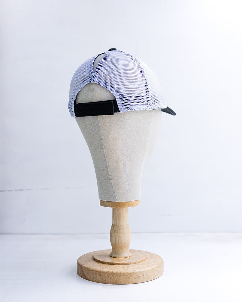 NRCHA Stacked Logo Black & White Mesh Ponytail Hat