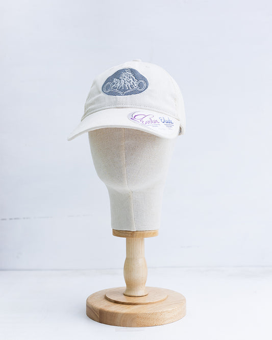 NRCHA Grey Retro Logo Cream Mesh Soft Ponytail Hat