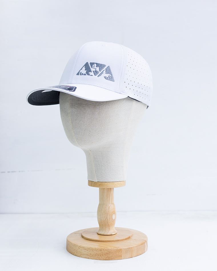 NRCHA Triangle Logo Sport/Sun Protection White Hat