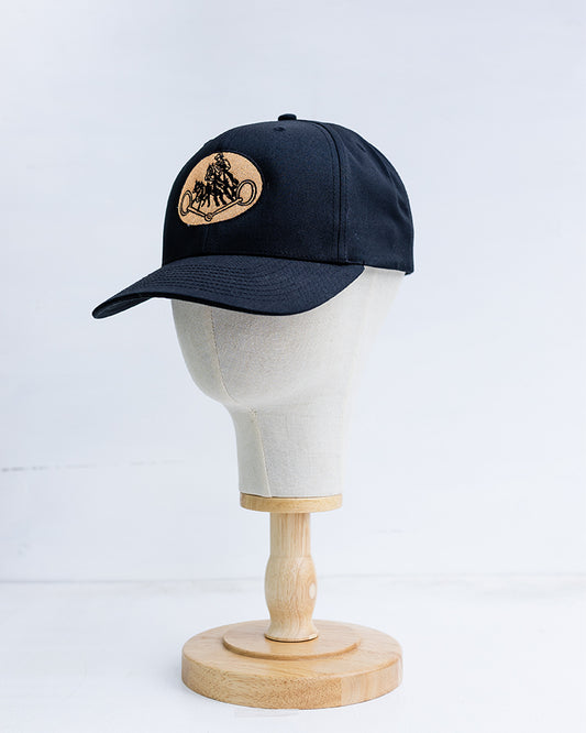 NRCHA Retro Logo Solid Black Cloth Hat
