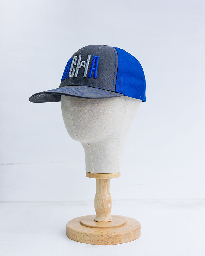 NRCHA Puff Logo Grey & Navy Solid Cloth Hat