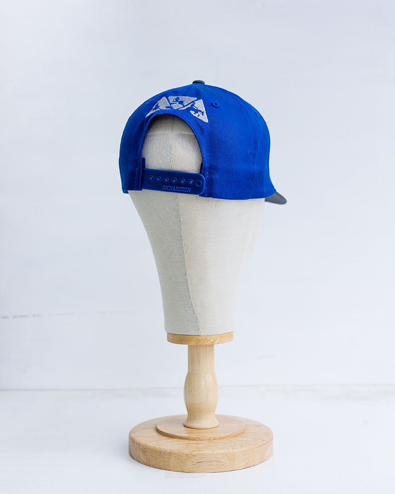 NRCHA Puff Logo Grey & Navy Solid Cloth Hat