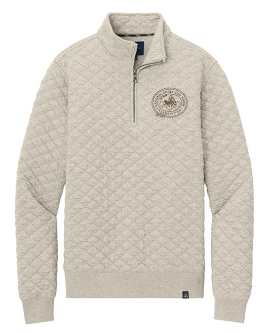 Men's NRCHA Brooks Brothers Diamond Quilt Oatmeal 1/4 Zip