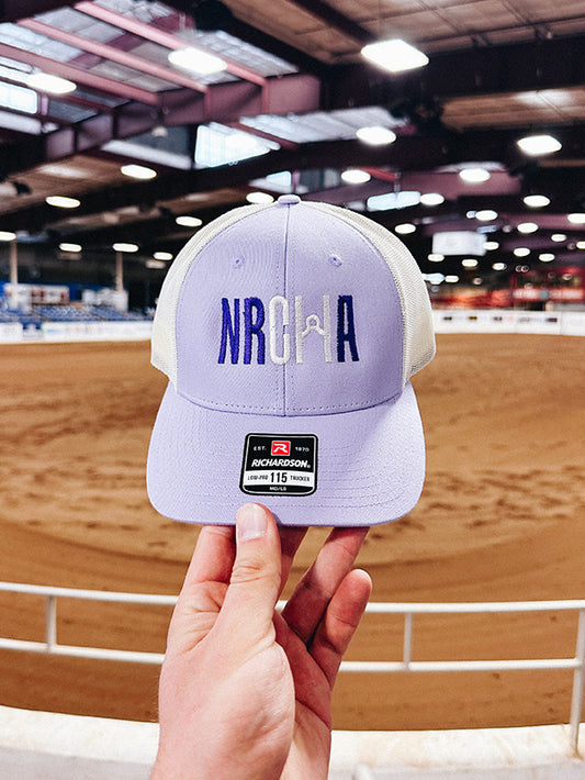 NRCHA Logo Lavender and Cream Mesh Hat