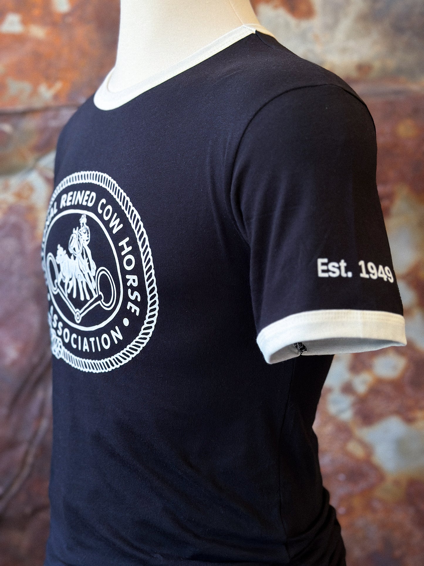 Unisex NRCHA Retro Logo Ringer Tee (3 Colors)