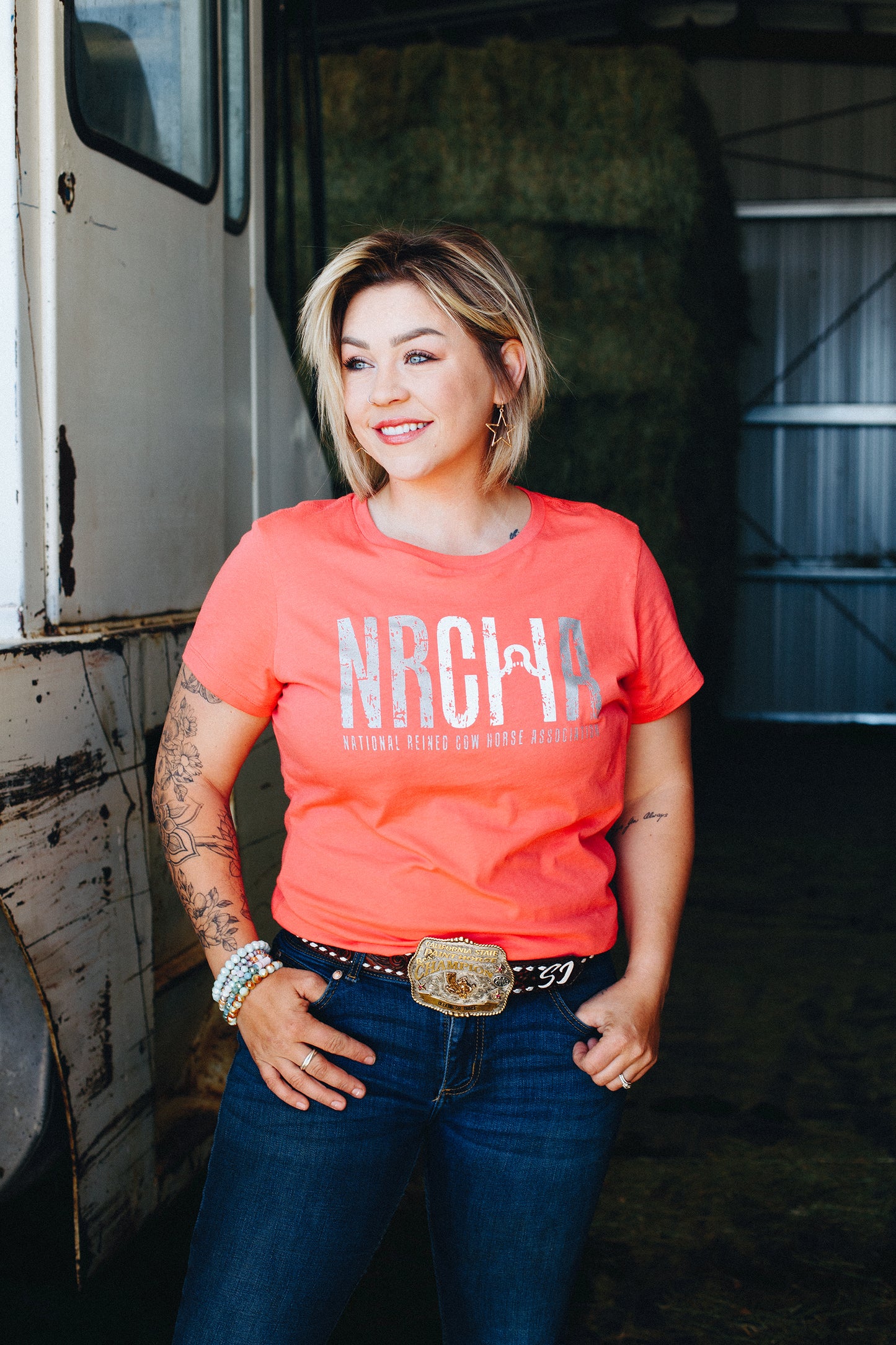 Women's NRCHA Distressed Logo T-Shirt