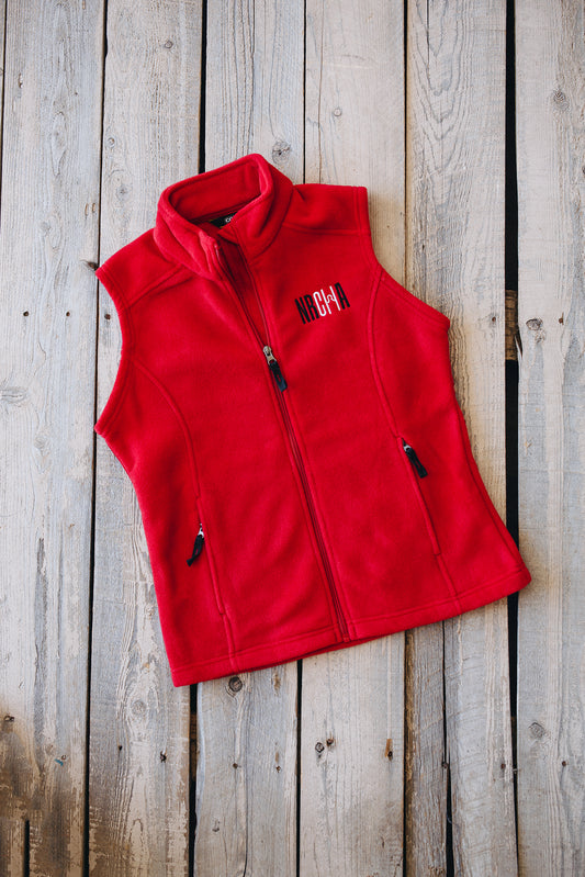 Women's Journey NRCHA Red Fleece Vest