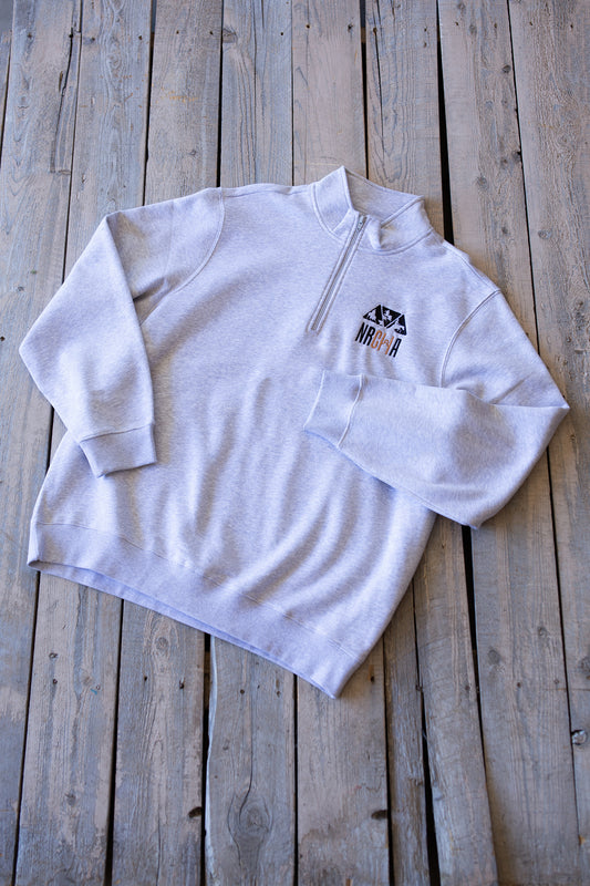 Men's NRCHA Logo 1/4 Zip Grey Pullover