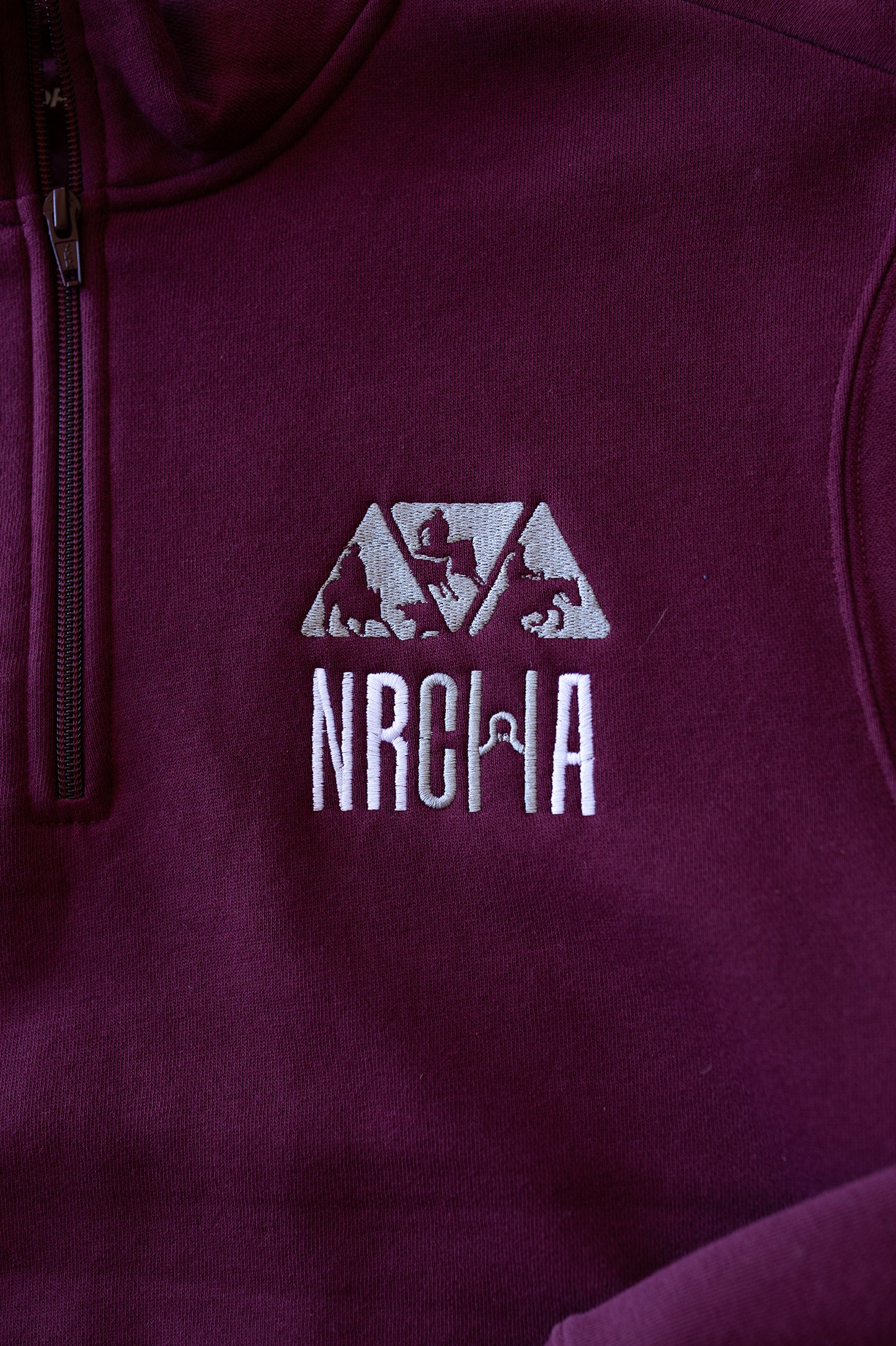 Men's NRCHA Logo Maroon 1/4 Zip