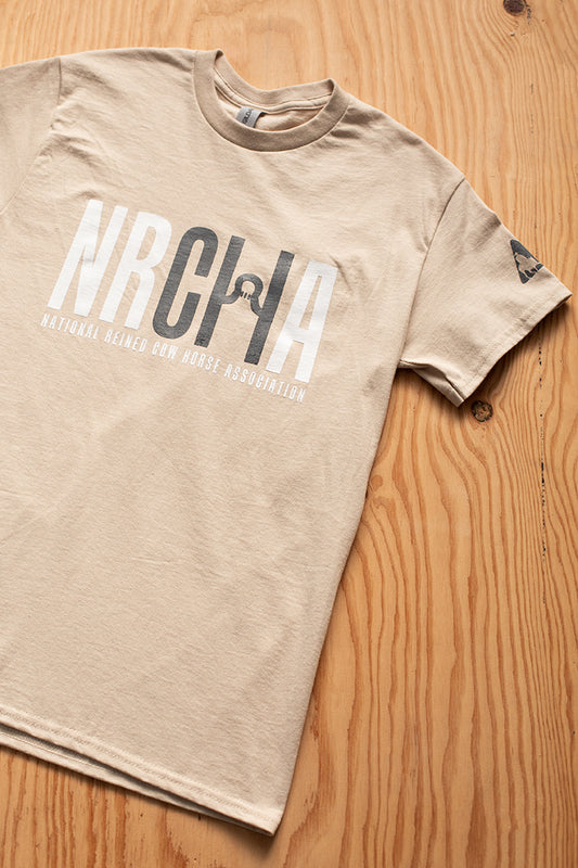 Men's NRCHA Logo Short Sleeve Sand T-Shirt